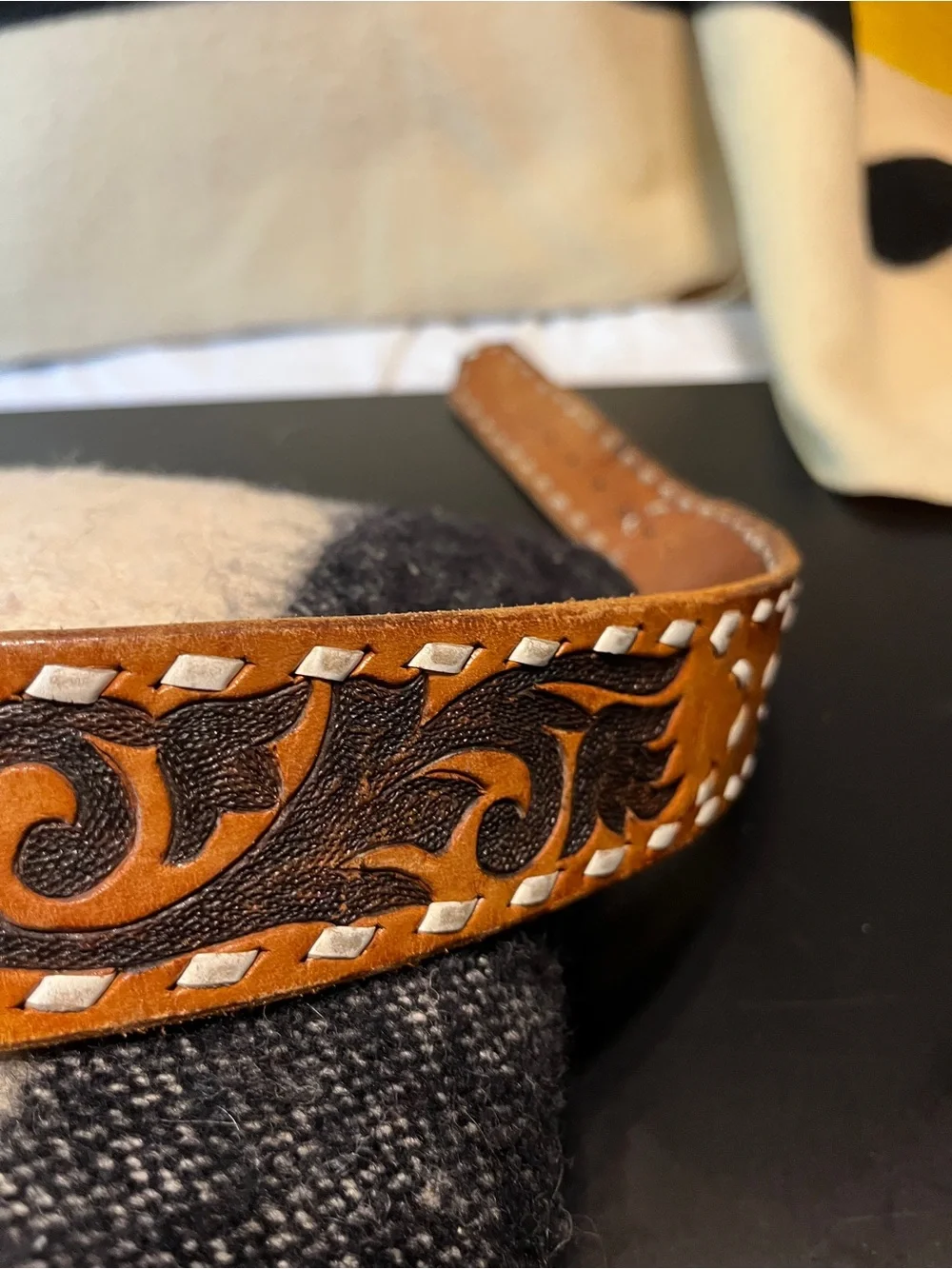 Handtool vintage western belt with a custom named Jack